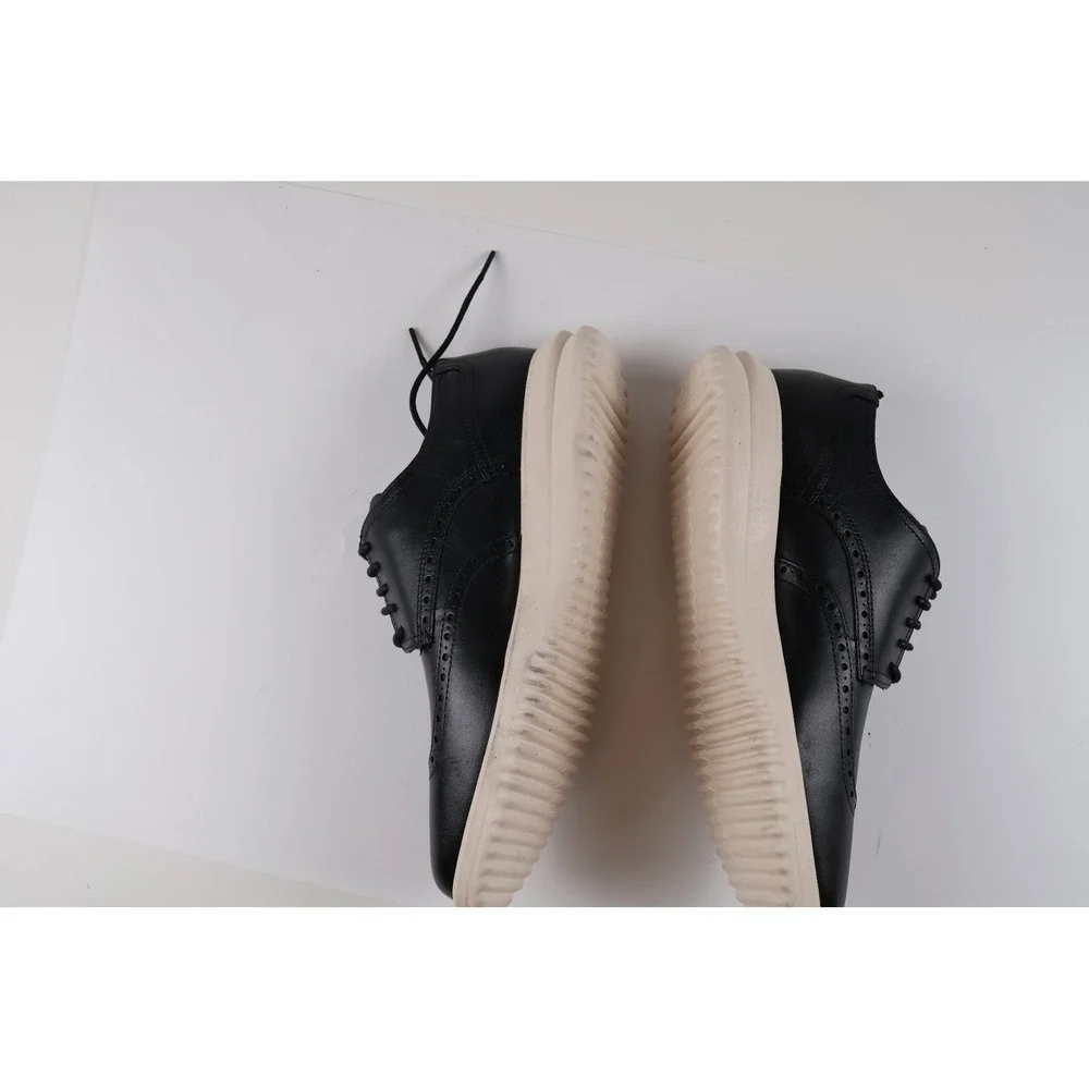 Cole Haan Grand+ Wingtip Oxford Black Ivory 10 Leather NEW